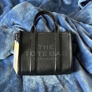 Black Leather Tote Bag
